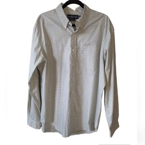 Ralph Lauren vintage made in Hong Kong men's casual shirt size XL classic fit.